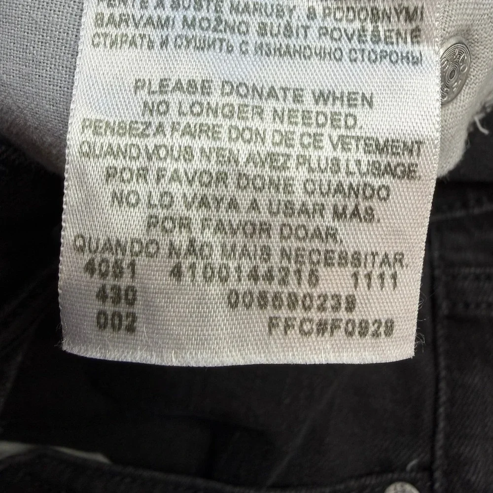 Levi's 559 Jeans Men Relaxed Straight Black 34x31 Cotton‎ Stretch Denim Casual